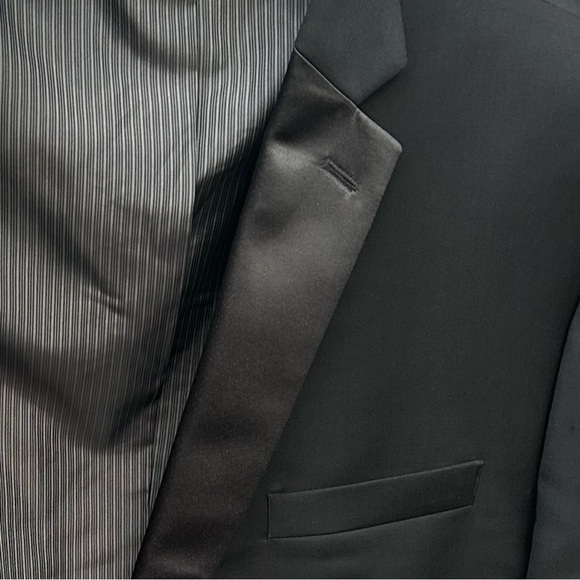 Lauren Ralph Lauren Men's 100% Wool Black Tuxedo Jacket with Satin Lapel 46 L - Picture 11 of 11